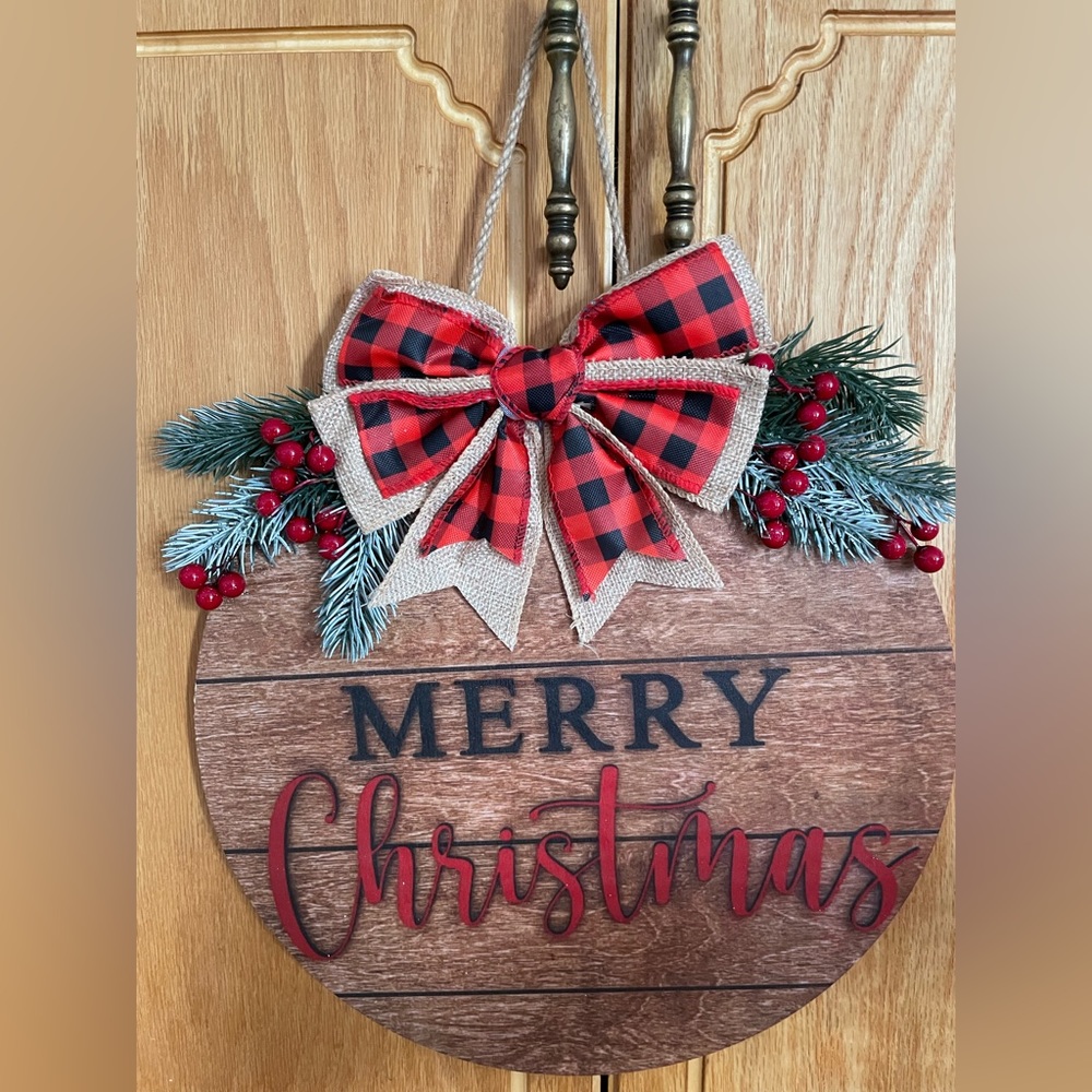 Holiday door sign